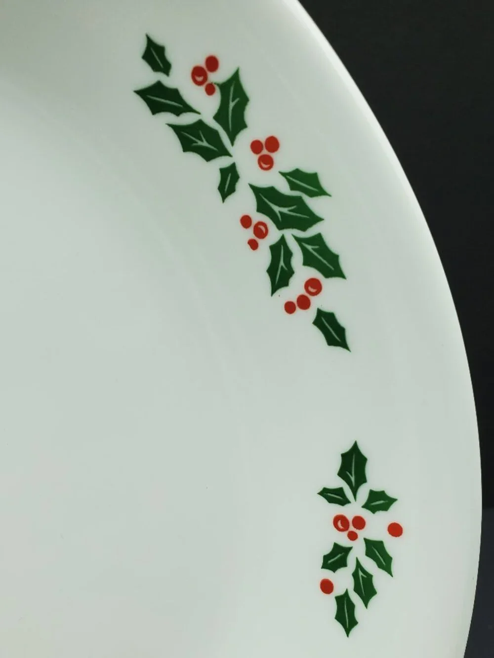 Corelle Winter Holly Platters Corning Christmas Holiday Oval Serving Plates